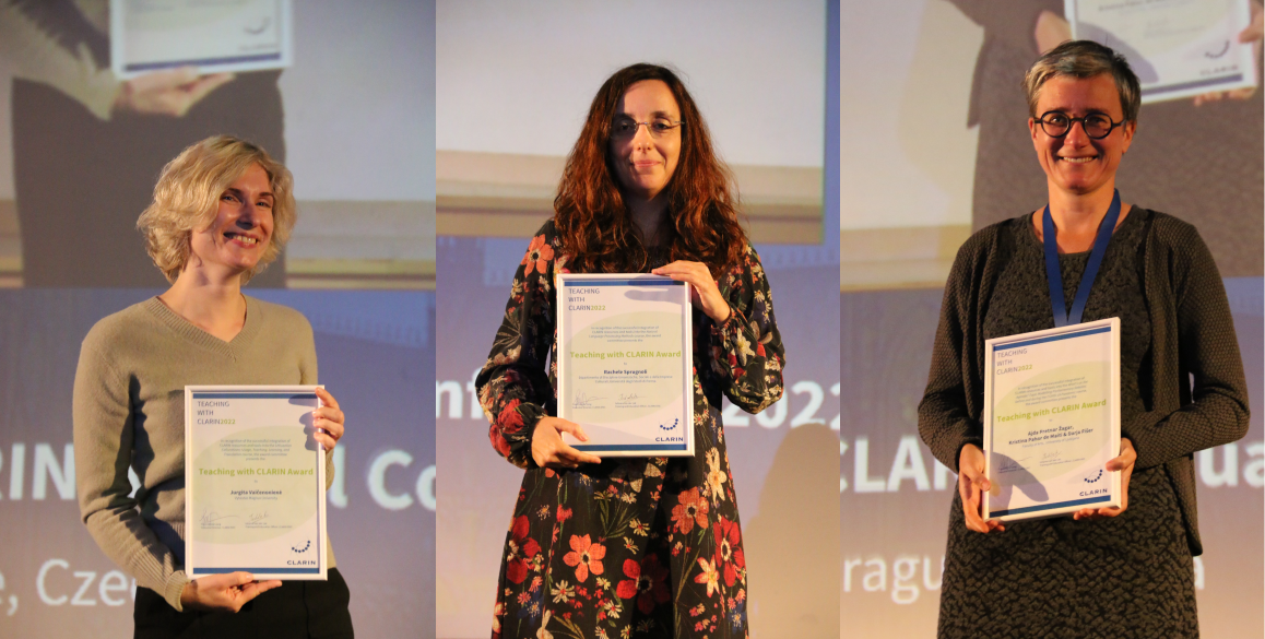 R. Sprugnoli riceve il 2022 Teaching with CLARIN Award